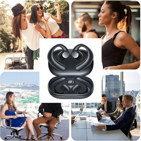 Бездротова Bluetooth-гарнітура GT01 із зарядним кейсом Black 2534594517 фото
