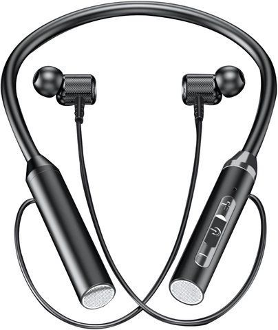 Бездротові Bluetooth-навушники 5.0 з шийним ремінцем Чорні 2497052380 фото