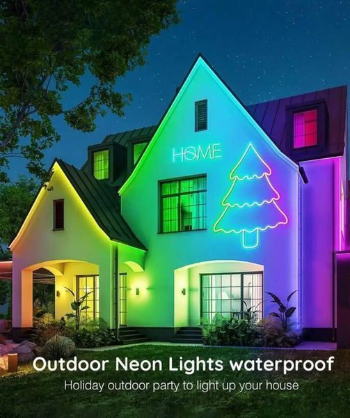 Розумна Неонова LED Стрічка RGBIC 5м (Dream Color) з Bluetooth та Пультом | Гнучкий Неон від USB 5V 2597181699 фото
