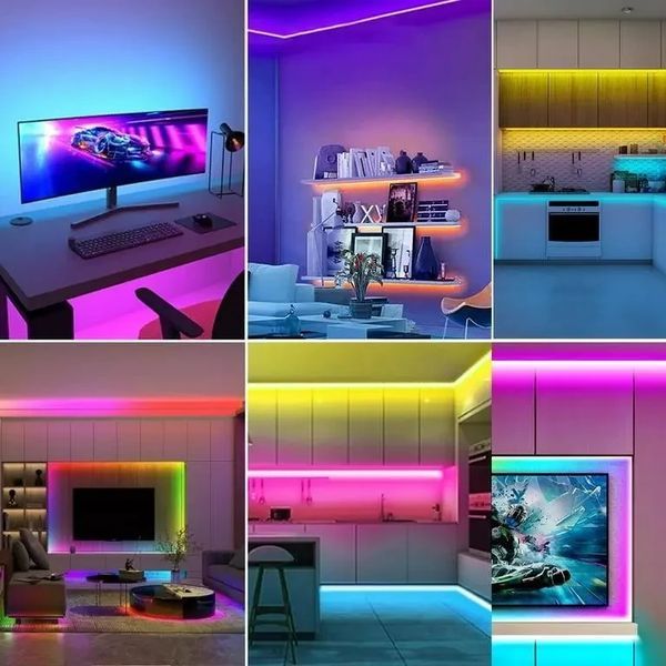 Розумна Неонова LED Стрічка RGBIC 5м (Dream Color) з Bluetooth та Пультом | Гнучкий Неон від USB 5V 2597181699 фото