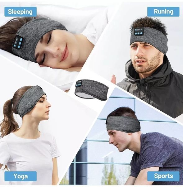 Пов'язка бігова налобна Smart Running з динаміками для спорту тренувань медитації сну 2414430139 фото