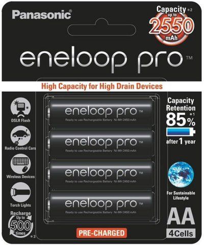Акумулятор PANASONIC Eneloop Pro AA 2550mAh, ціна за набор 4 шт 1765641766 фото