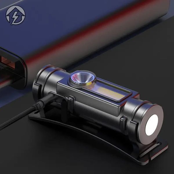 Ліхтарик налобний акумуляторний COB LED з магнітом + у подарунок Тактичний акумуляторний мініліхтарик 6 Вт 2349390651 фото