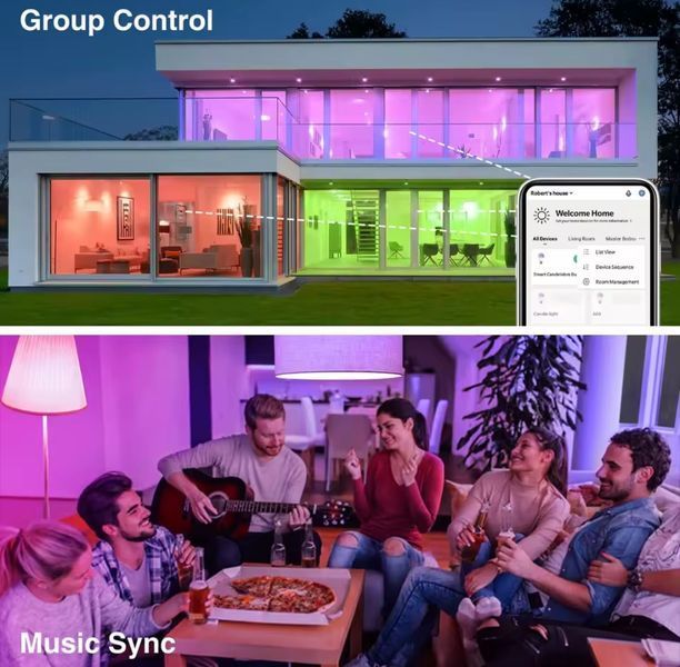 Розумна лампочка RGB LED&nbsp;с Wi-Fi Bluetooth Tuya Smart&nbsp;15W 2734157562 фото