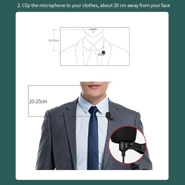 Стрим-навушники з петличним мікрофоном EviKoo USB Lavalier Microphone з роз'ємом Type-С 2536249176 фото