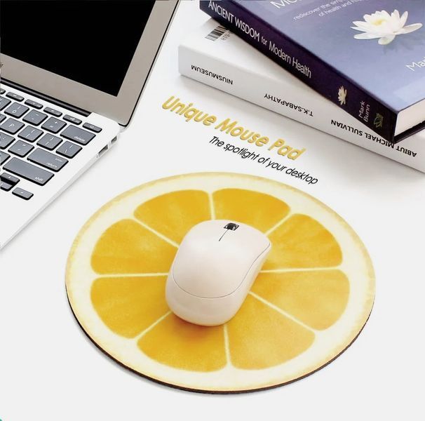 Килимок для мишки круглий Lemon 20см х 3мм 2132029260 фото