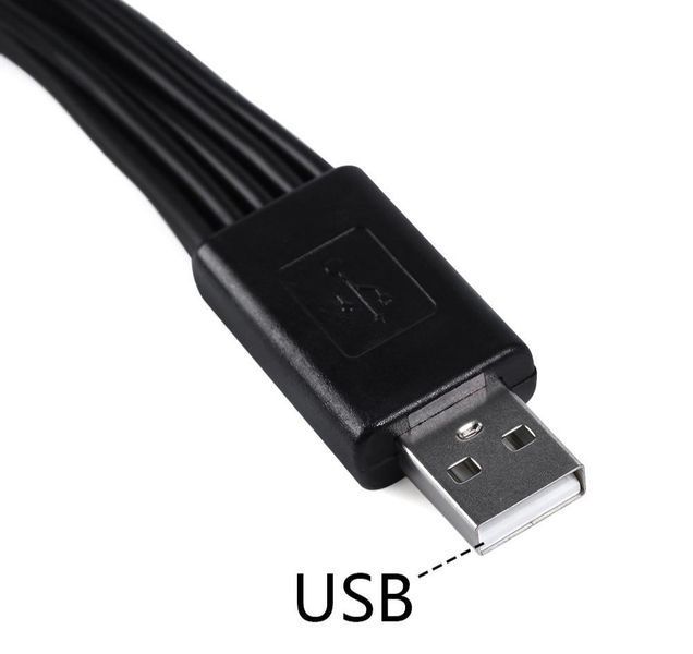 Універсальний USB кабель 10 в 1 для зарядки пристроїв з різними роз&rsquo;ємами Чорний 2805451276 фото