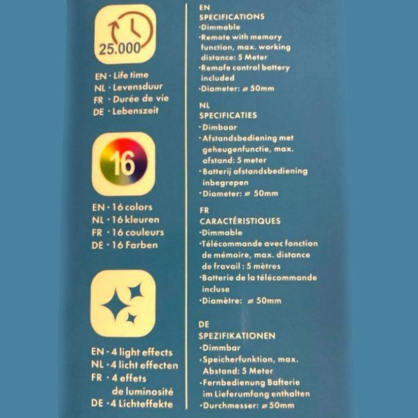 Розумна лампочка RGB 16 кольорів Е27 LED 15Вт + пульт ДК 1893833999 фото