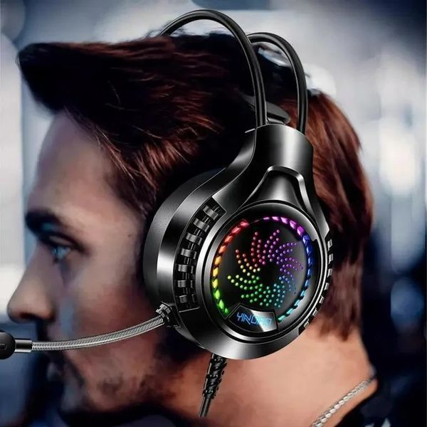 Навушники для геймерів професійні RGB дротові із мікрофоном для PS4 PS5 Xbox ПК 2481822896 фото