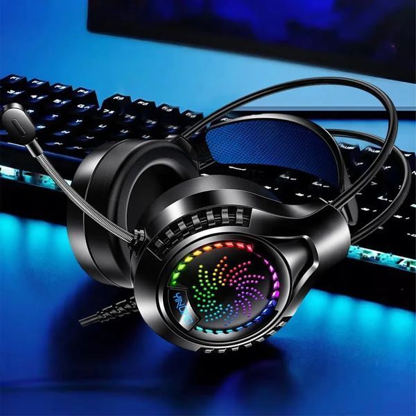 Навушники для геймерів професійні RGB дротові із мікрофоном для PS4 PS5 Xbox ПК 2481822896 фото