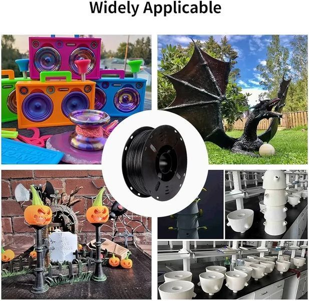 Філамент PLA пластик для 3D друку, 3D Filament 1 кг 1.75 мм Чорний 2612174266 фото